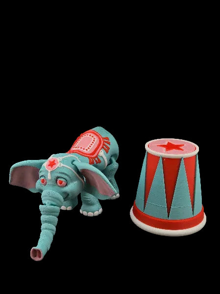 Circus Elephant and Podium