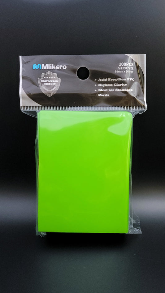 Mlikero Lime Green Card Sleeves