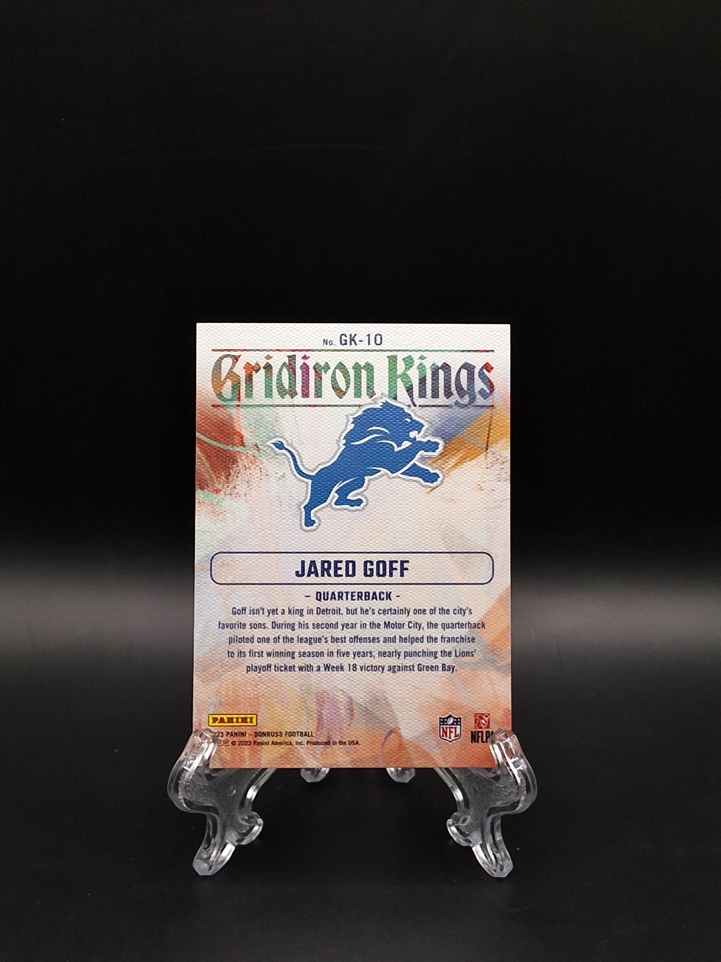 Jared Goff Gridiron Kings No. GK-10