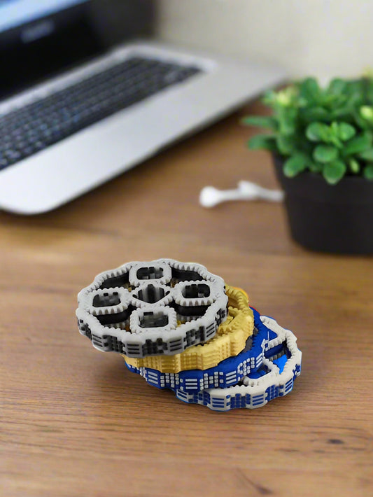 "Fragment" Square Planetary Gears Fidget Spinner