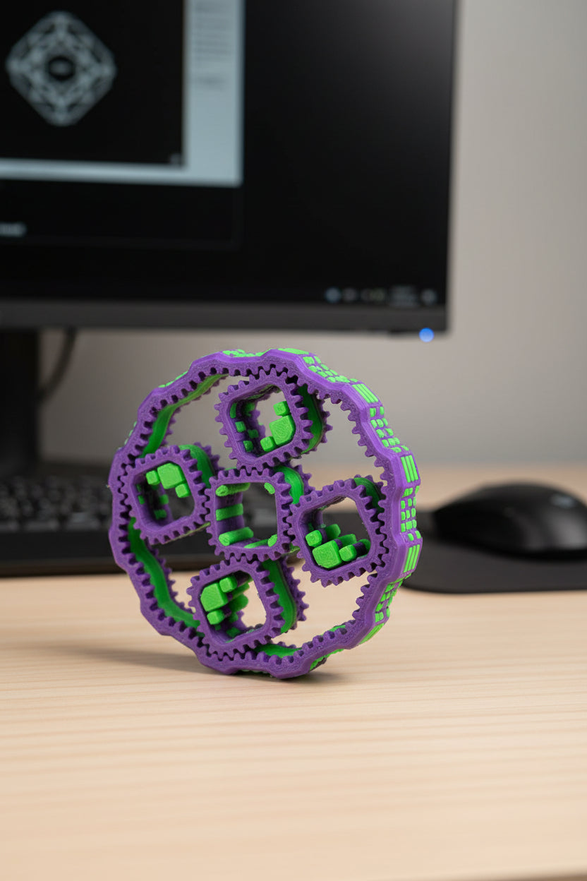"Fragment" Square Planetary Gears Fidget Spinner