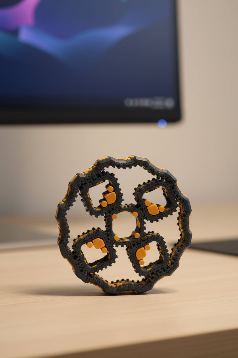 "Fragment" Square Planetary Gears Fidget Spinner